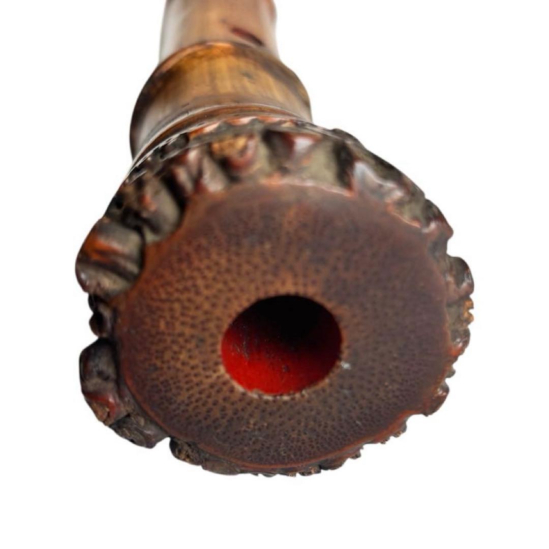 【在銘 松月】竹製 尺八 一本管 1尺8寸相当 全長54cm 和楽器