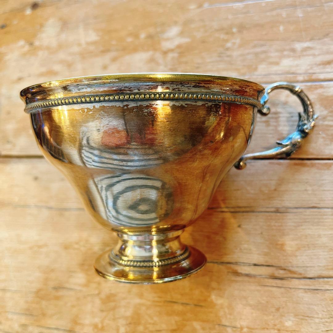 シルバープレート　美しい大振りカップ