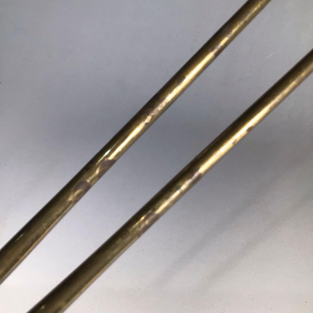 Ｎ７９０　火箸　『南鐐』『木村清雲造』『鵬雲斎好写』『桐実頭』『飾火箸』　共箱