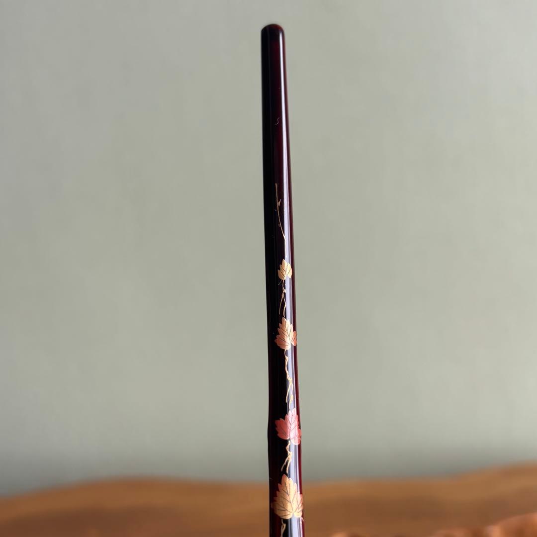 輪島塗 蔦 茶杓 秋斎造 茶道具 共箱