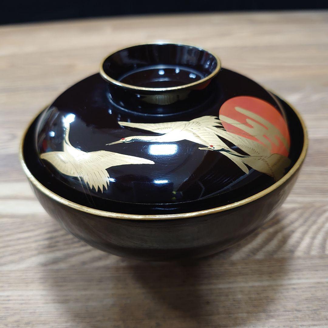 昔の吸物碗10客セット 「いA4 レトロ 蒔絵 漆器 明治 大正 昭和 江戸」