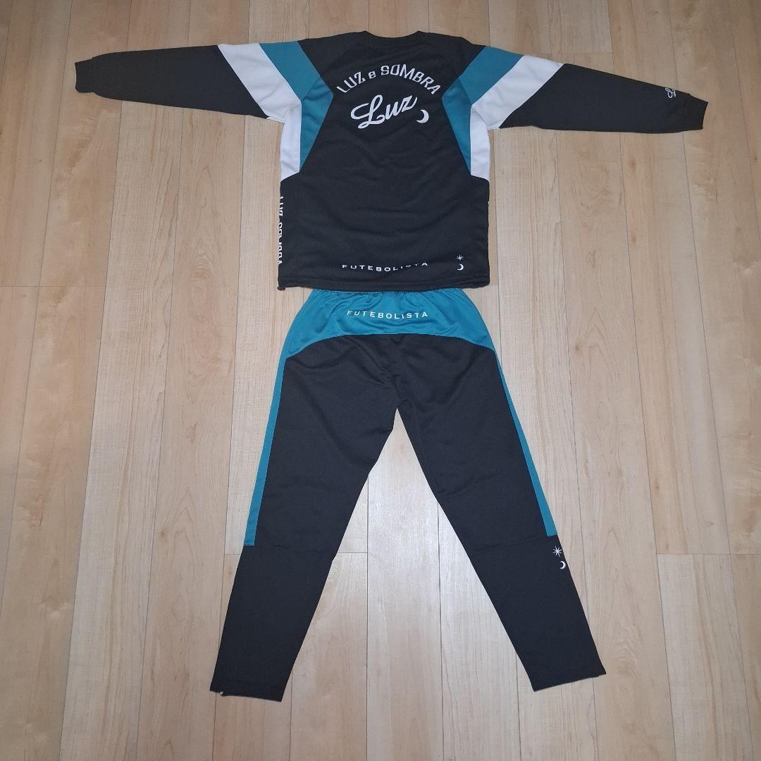 LUZeSOMBRA 　ジャージ　長袖&半袖　上下セット(ブラックターコイズ)