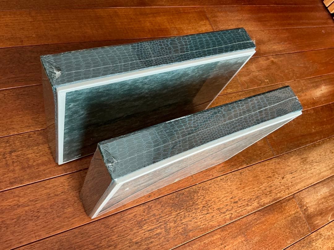 志賀昆虫普及社ボール紙製硝子蓋標本箱特大型2個セット(未使用)