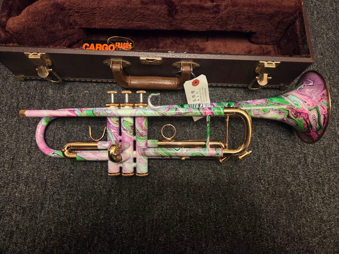 ★注油 点検済み★ L.A. ML トランペット マーブルカラー ハードケース付
