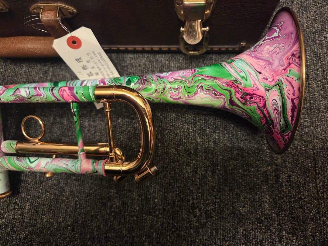 ★注油 点検済み★ L.A. ML トランペット マーブルカラー ハードケース付