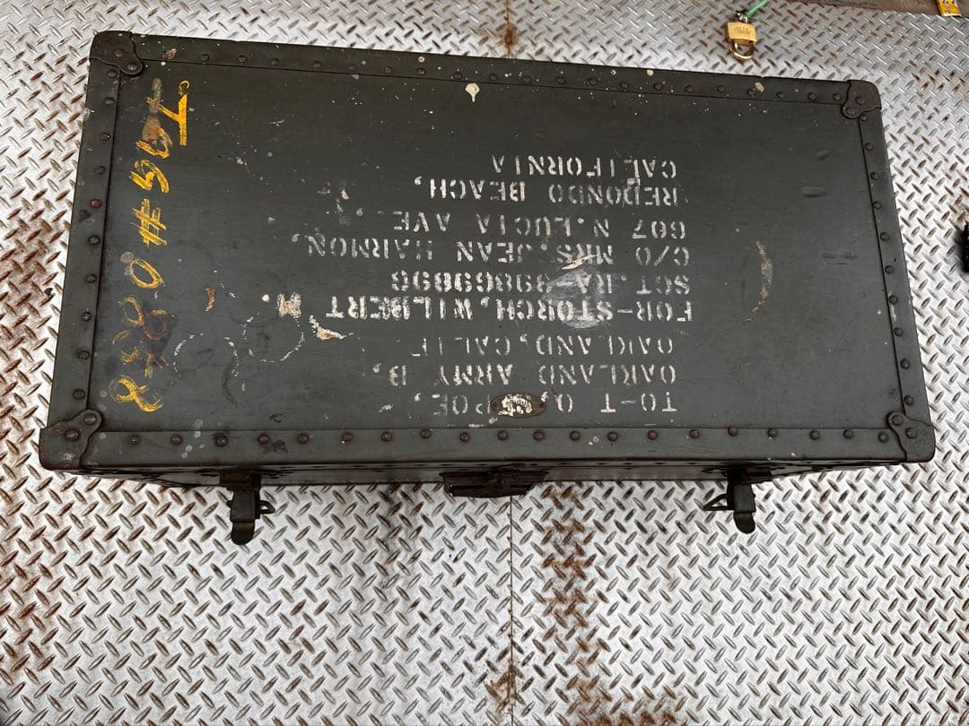 40sミリタリーボックス US 軍物　対戦物　ヴンテージ家具　アンティーク家具