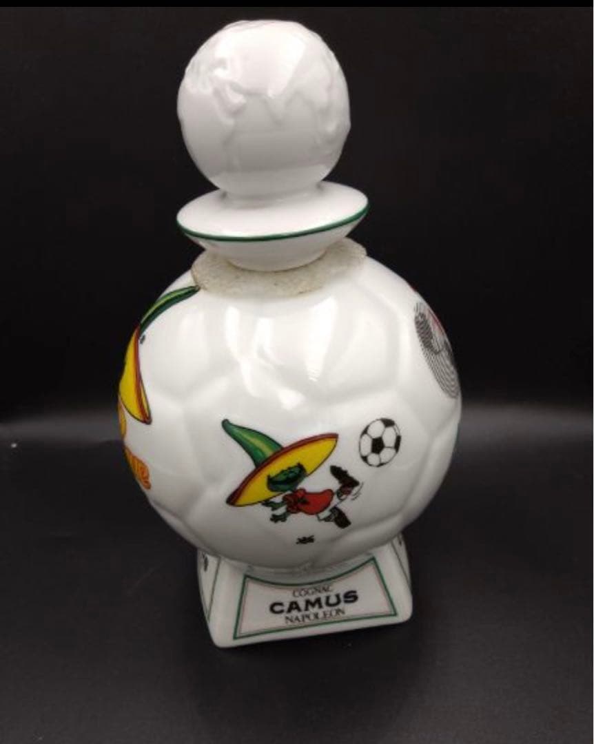 CAMUS メキシコ 86サッカーボール型 リモージュ陶器ボトル ブランデー