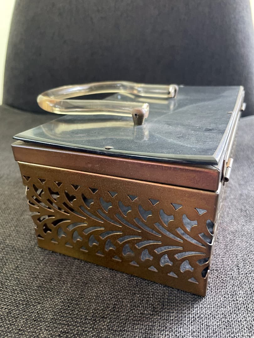 ヴィンテージ ベークライト ルーサイト バッグ メタルボックス 型 1950