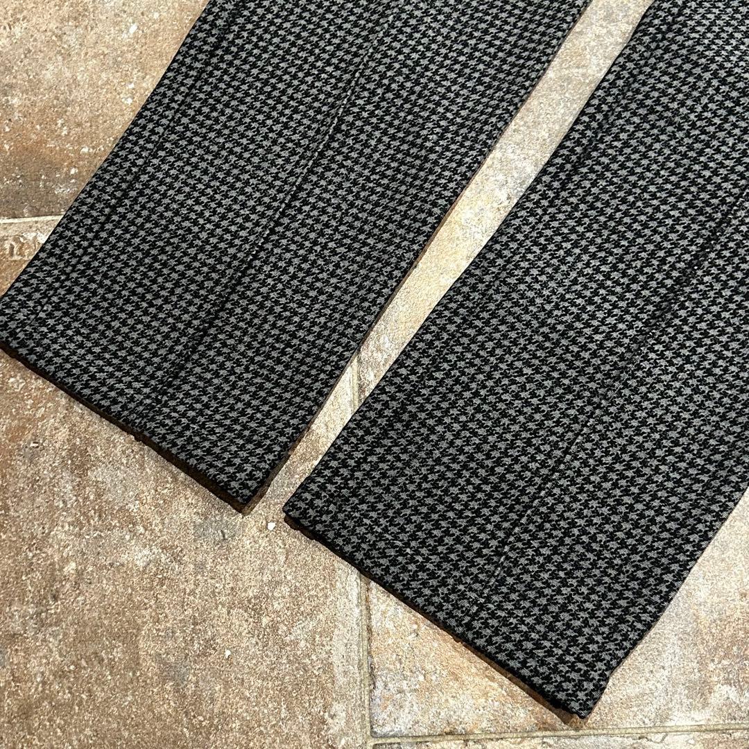 and per se 千鳥格子 裏起毛 ロゴ刺しゅう　パンツ　サイズ85 総柄