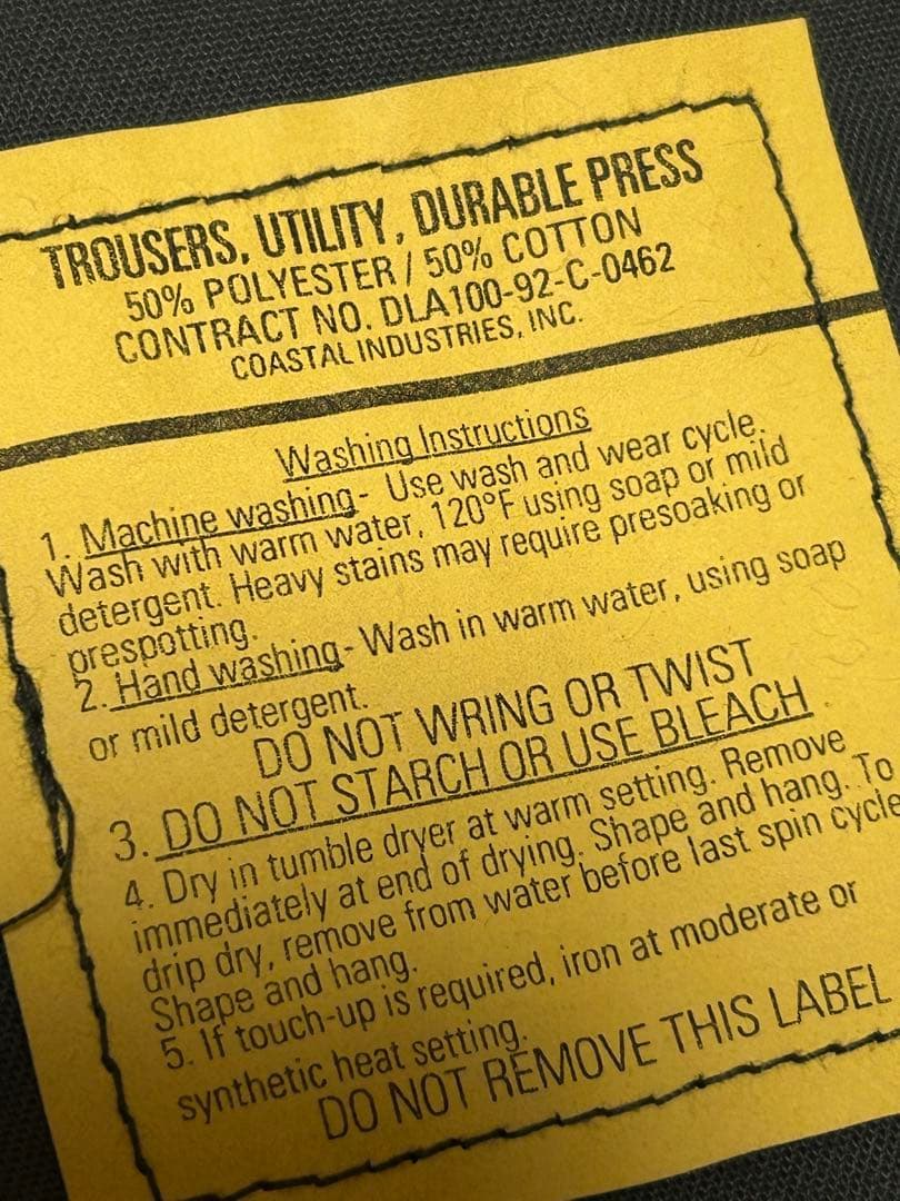 米軍　アメリカ軍　ミリタリーパンツ　DLA100-92-C-0462 サバゲー