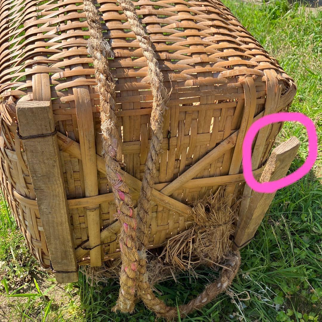 特大背負い籠　古道具　古民具　骨董　背負いカゴ　昭和レトロ　アンティーク