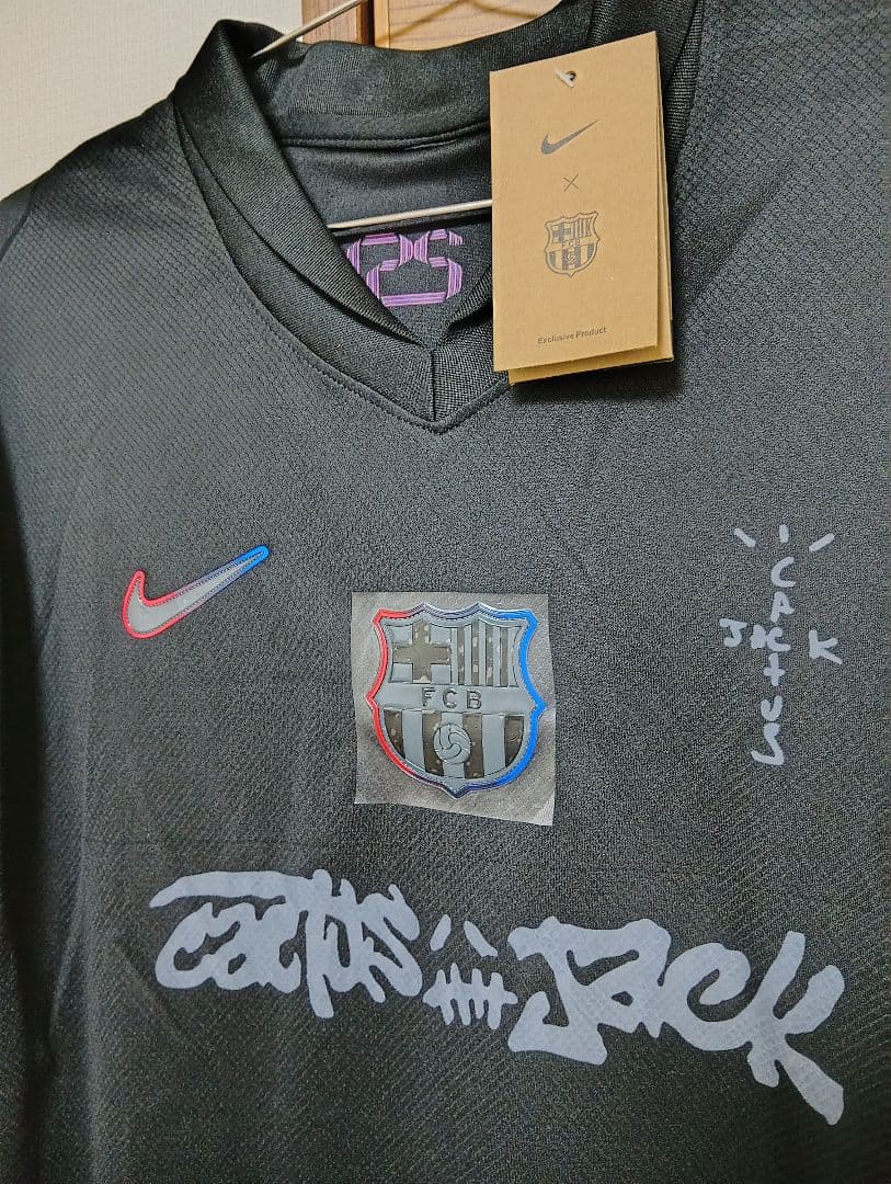 ★新品★ バルセロナ Travis Scott 黒 コラボユニフォーム ウェア