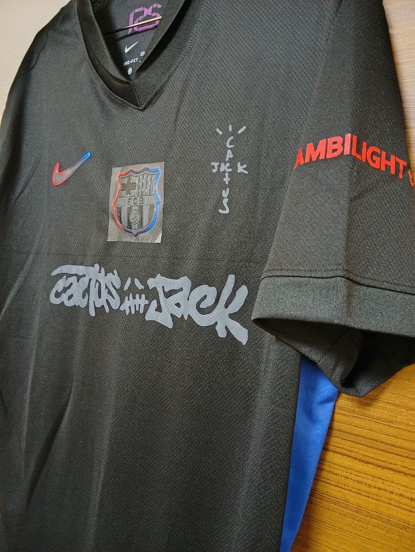 ★新品★ バルセロナ Travis Scott 黒 コラボユニフォーム ウェア
