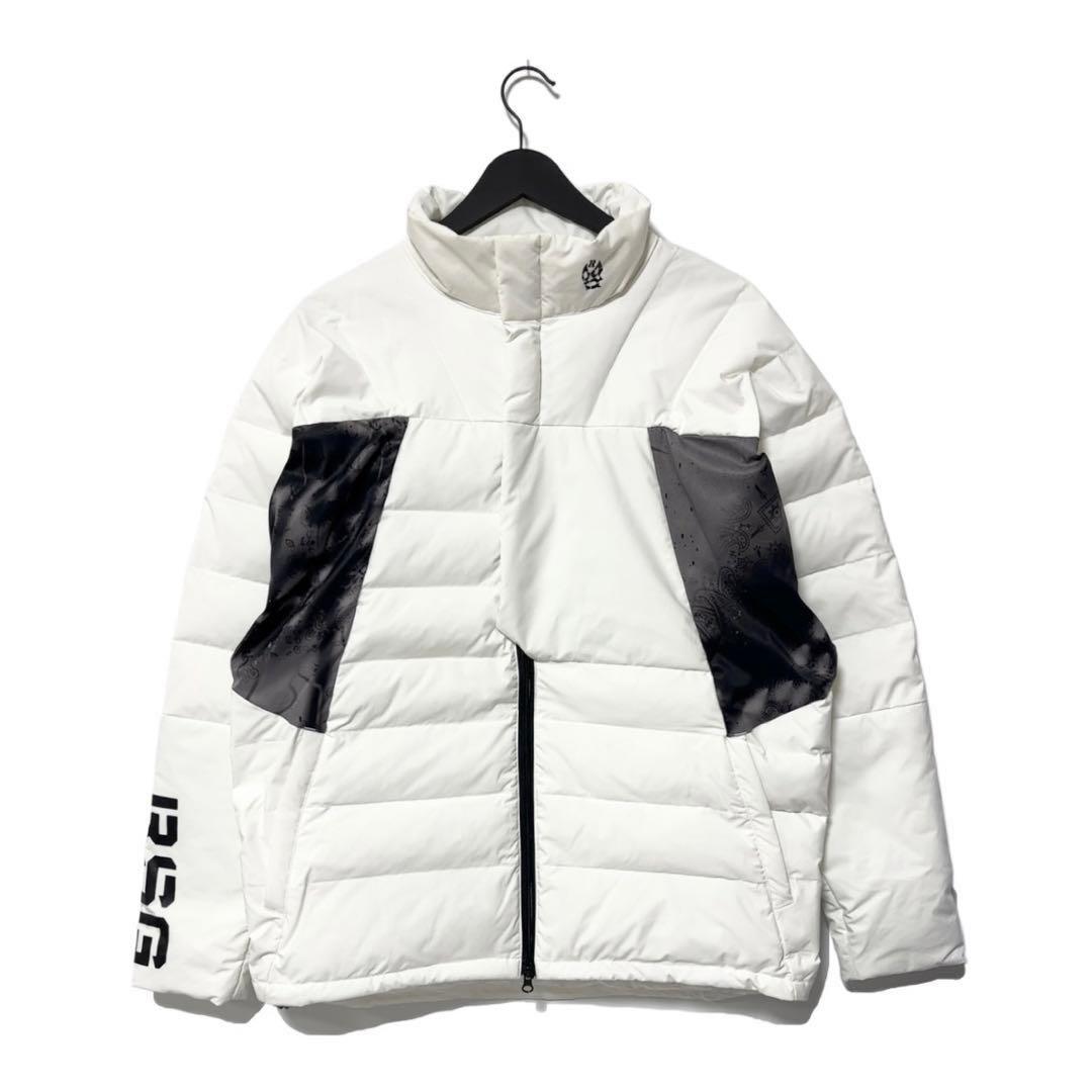 新品 ラッセルノ ゴルフ パデッド ジャケット ペイズリー ホワイト XL 6