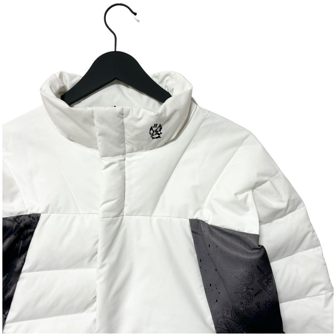 新品 ラッセルノ ゴルフ パデッド ジャケット ペイズリー ホワイト XL 6