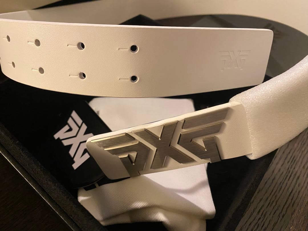 PXG SIGNATURE LOGO BELT WOMEN ホワイトS/M