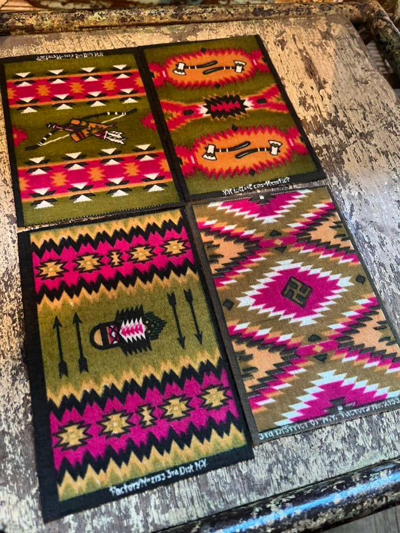 4枚セット Antique シガーフェルト 卍 ネイティブアメリカン ナバホ