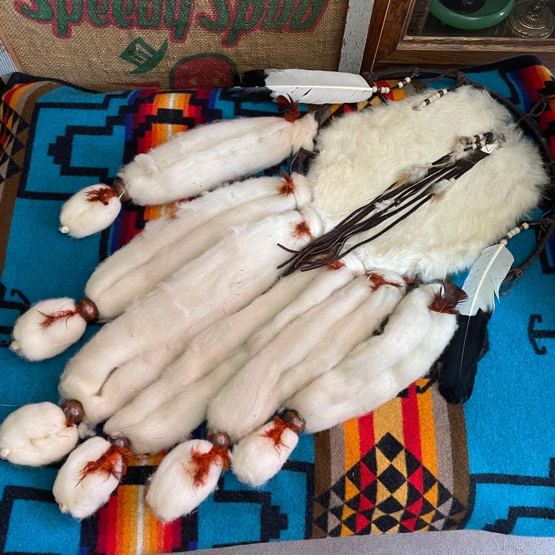 貴重BIG！70's〜ネイティブアメリカン ドリームキャッチャー　USAナバホ族