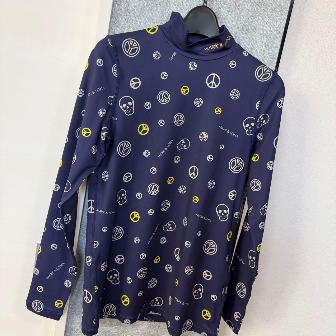 MARK&LONA タートルネック ゴルフシャツ スカル