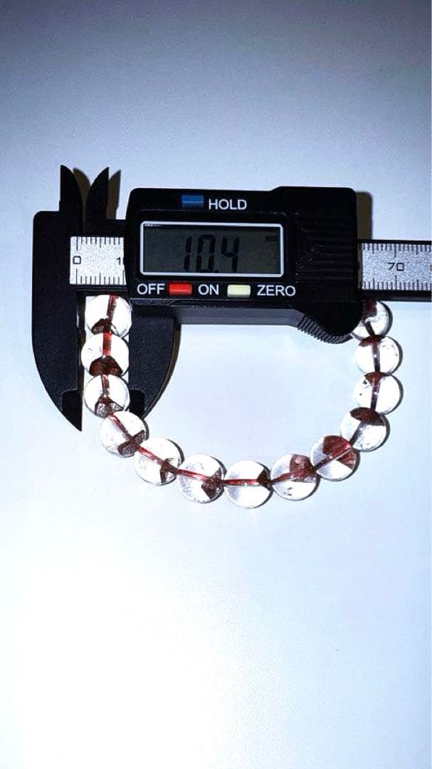 美品【10.4ミリ レッドファントムブレスレット】—美しい一品