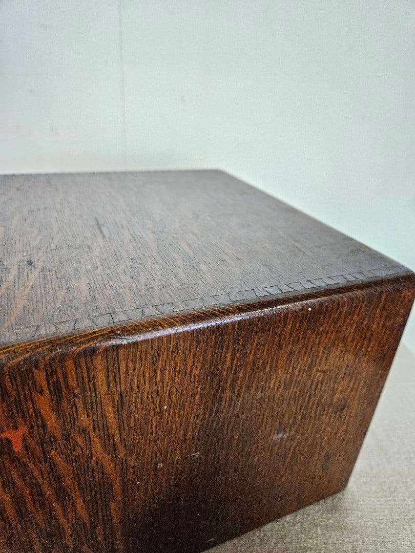 USアンティーク 木製のファイルキャビネット カードホルダー 卓上 書斎