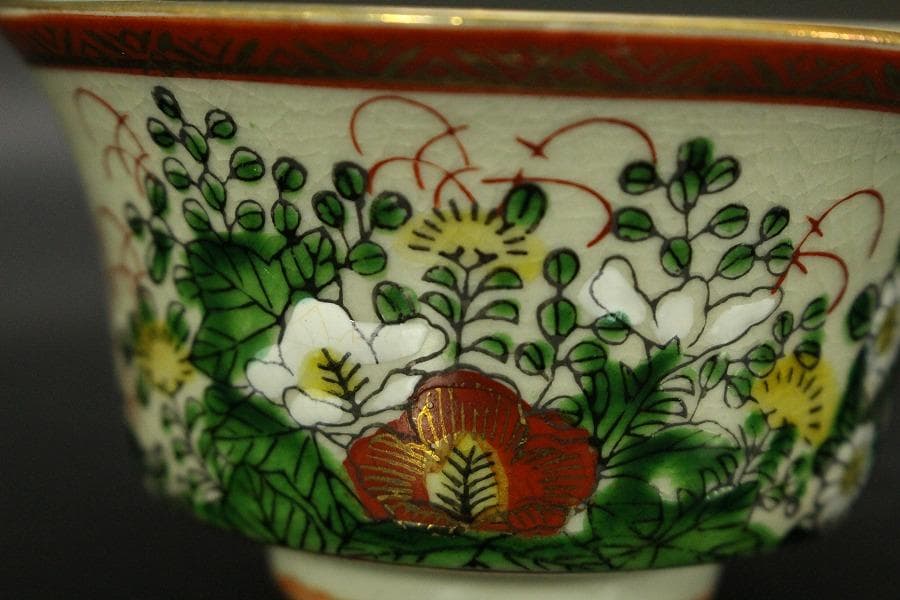 煎茶 九谷 色絵 茶器揃(LC917)