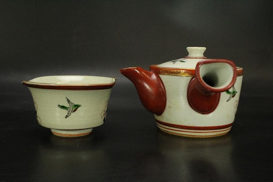 煎茶 九谷 色絵 茶器揃(LC917)