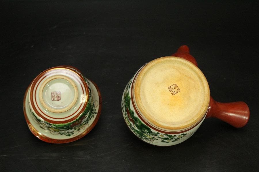 煎茶 九谷 色絵 茶器揃(LC917)