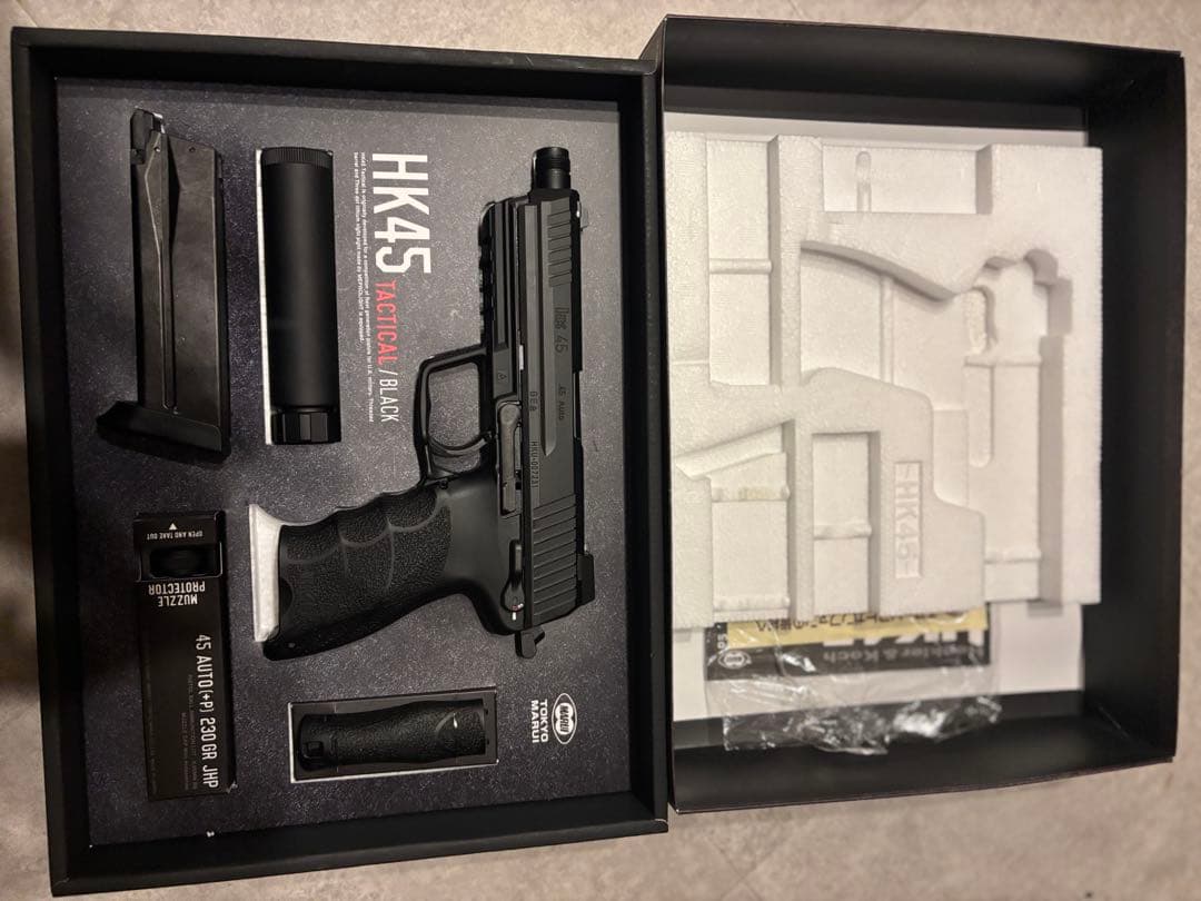 【未使用】東京マルイ HK45 タクティカル ブラック　ケース付き