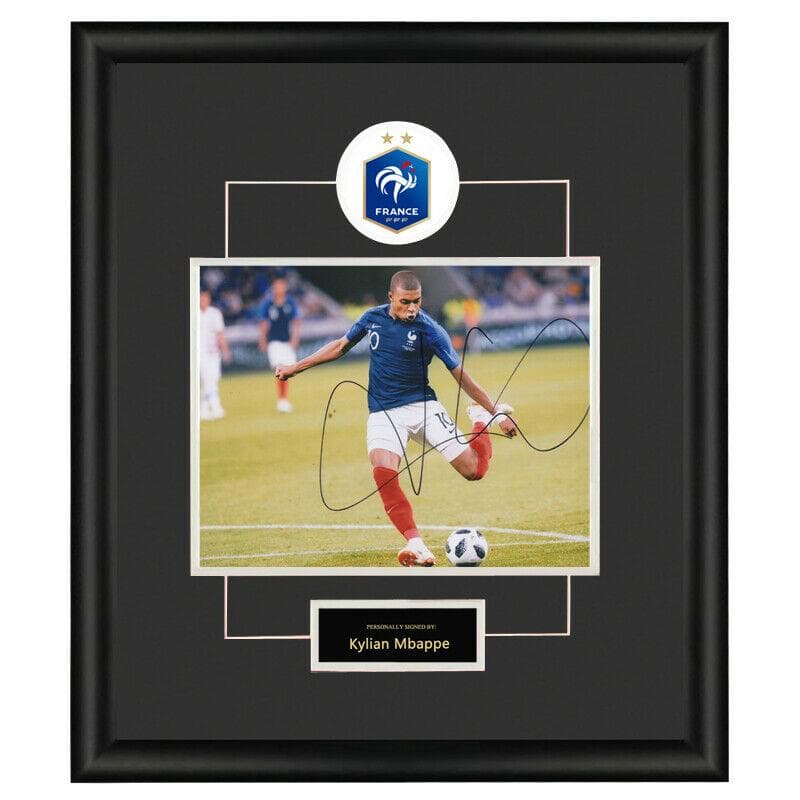 直筆サイン入り写真 キリアン・エムバペ フランス/フレーム別/SA鑑定済