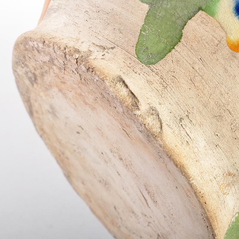 中国　唐三彩　貼花文　壷　C　R6653