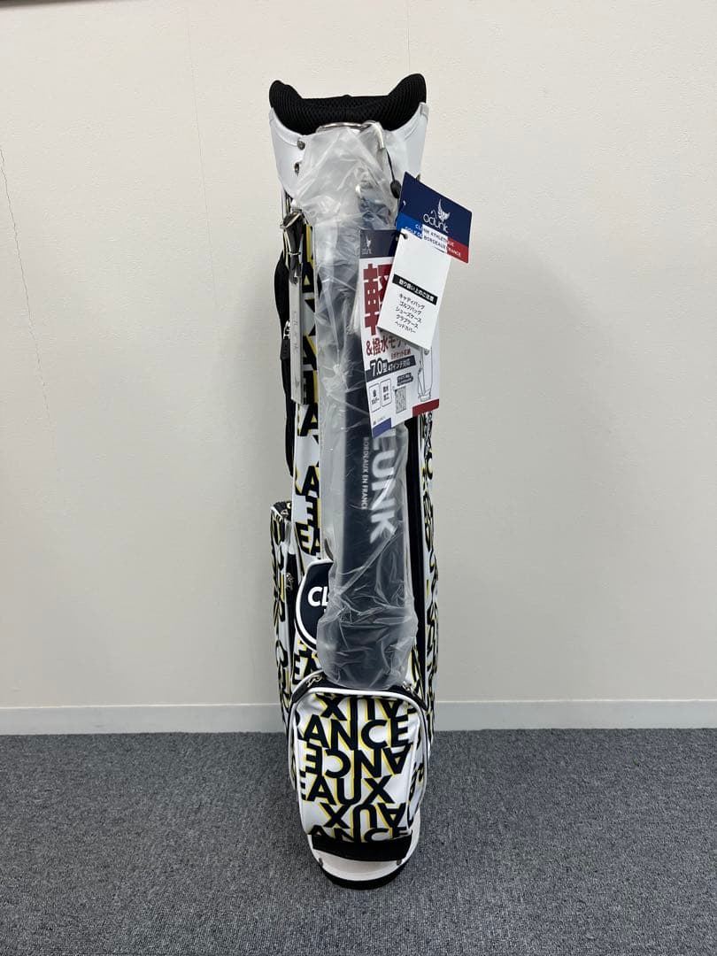 【新品】クランク ゴルフ キャディバッグ スタンド式 7型 軽量 撥水 WHT