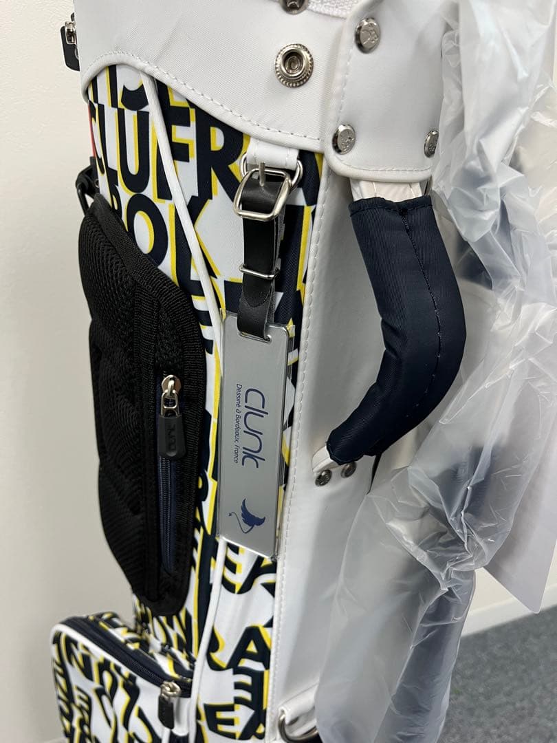 【新品】クランク ゴルフ キャディバッグ スタンド式 7型 軽量 撥水 WHT