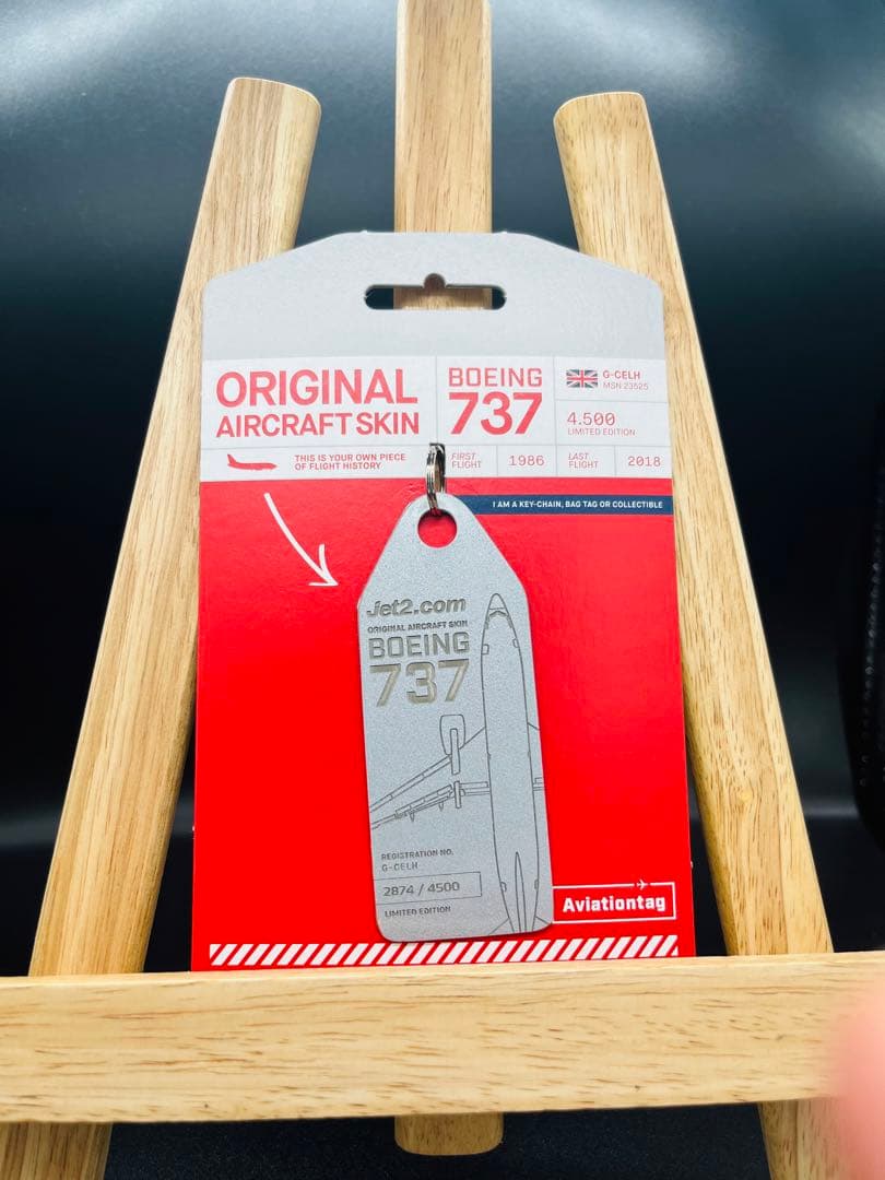 AVIATIONTAG B737 JET2 機体再生 キーホルダー
