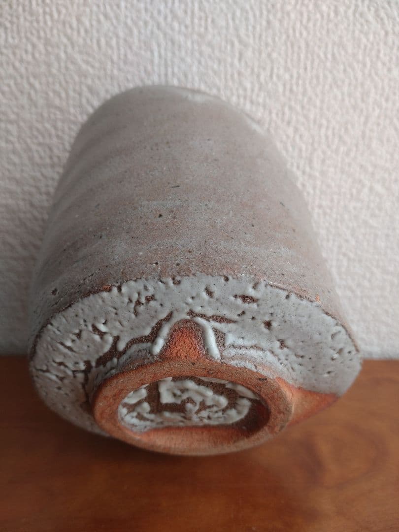 【唐津の巨匠】丸田宗彦　唐津筒茶盌　窯変　梅花皮　内田皿屋窯