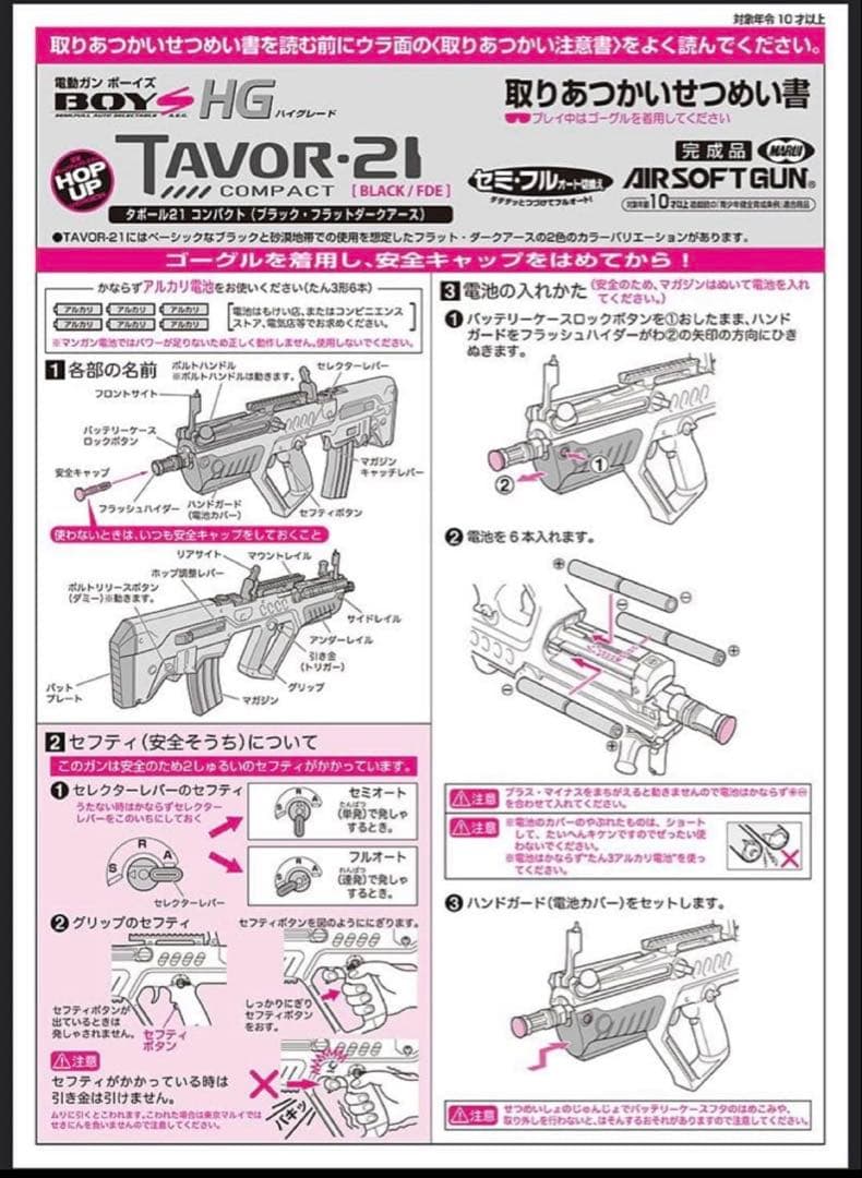 東京マルイ カスタム品　タボール21・コンパクト　電動ガン　金属ピニオンギア
