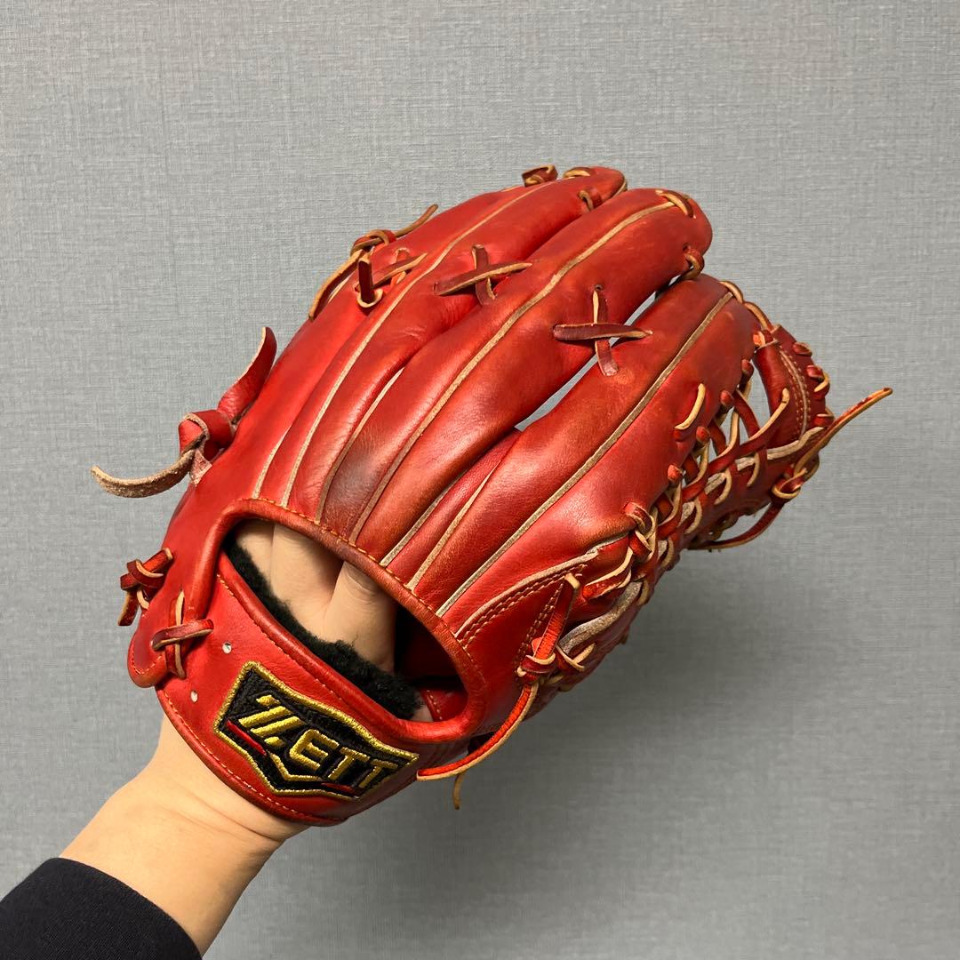 1150 ZETT プロステイタス 型抜群 即戦力 軟式 外野手用グローブ