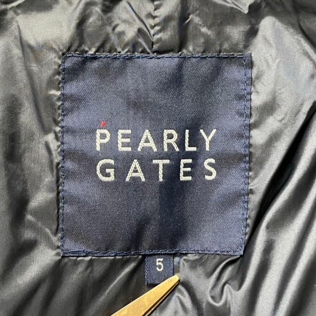 美品 PEARLY GATES ロゴ ワッペン ダウン アウター ゴルフ 定番