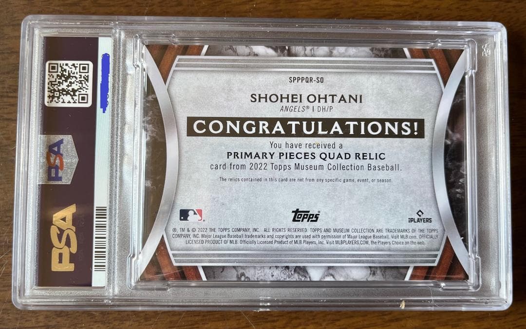 大谷翔平 TOPPS MUSEUM COLLECTION RELICS カード