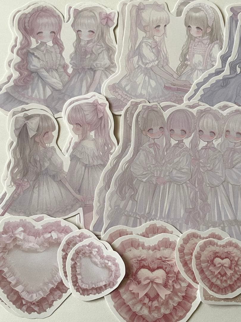 K-588-1 ☆1点限定☆コラージュ素材 コラージュシート カット素材 女の子