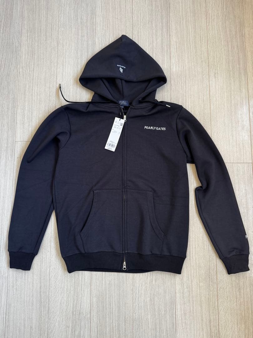 PEARLY GATESダンボール フルジップフーディ新品　ネイビー