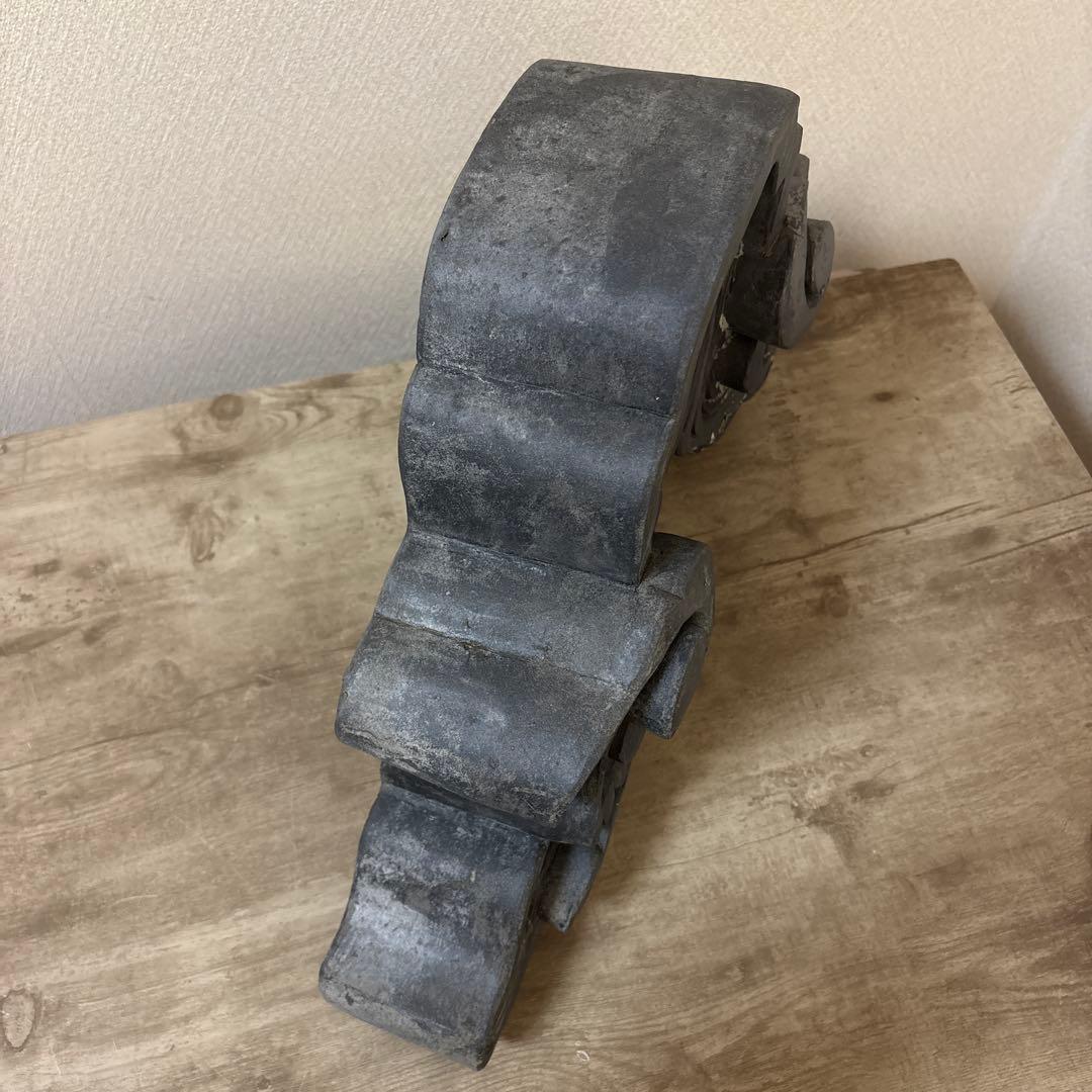 珍品　特大　古鬼瓦　郵便局紋　魔除け　アンティーク　昭和