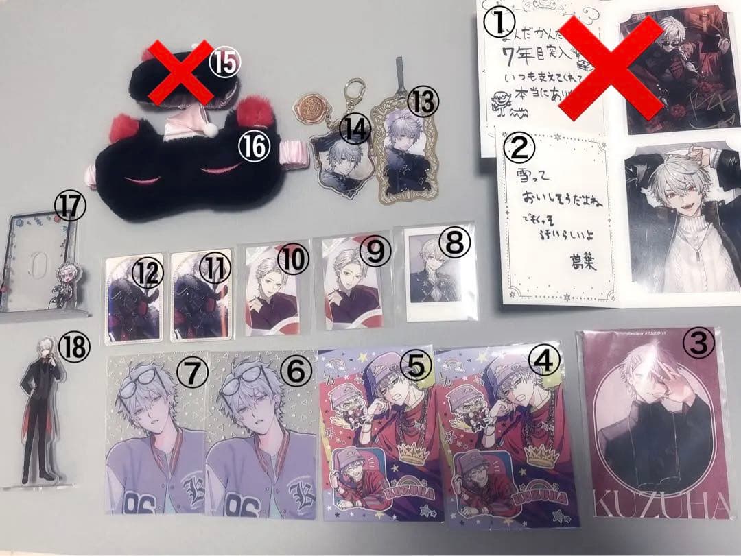 葛葉 グッズ アクリルスタンド チェキ ポストカード アイマスク キーホルダー