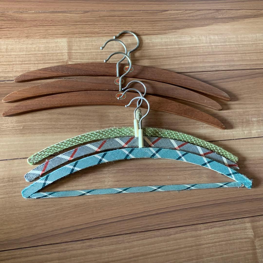 ビンテージ　アンティーク　スウェーデン　チークハンガー　北欧　セット