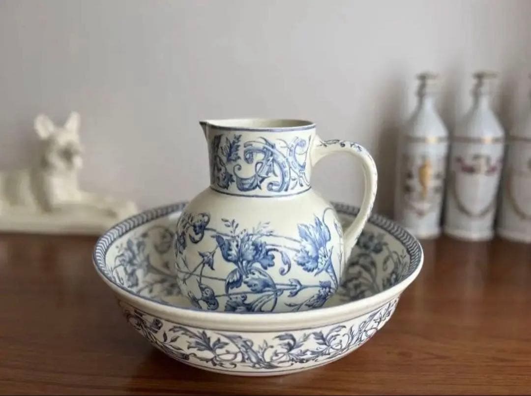 フランスアンティーク ♧ ボルドー窯のピシェ&ボウル ♧ モデルHenri II