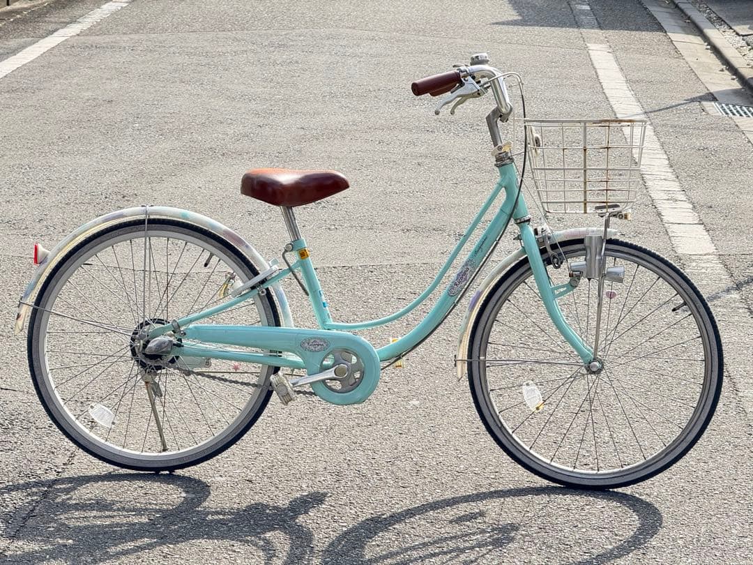 美品 ブリヂストン　22インチ　子供用自転車 ミントグリーン （東京多摩地区）