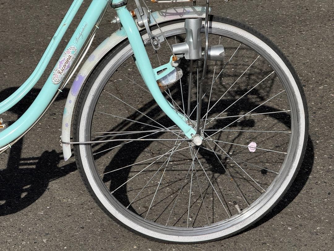 美品 ブリヂストン　22インチ　子供用自転車 ミントグリーン （東京多摩地区）