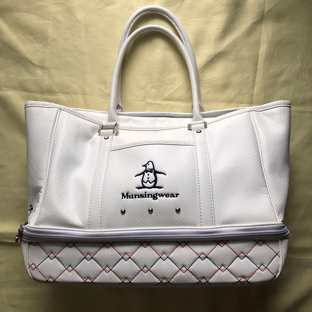 Munsingwear ゴルフバッグ (ホワイトボストンとカートバックのセット)