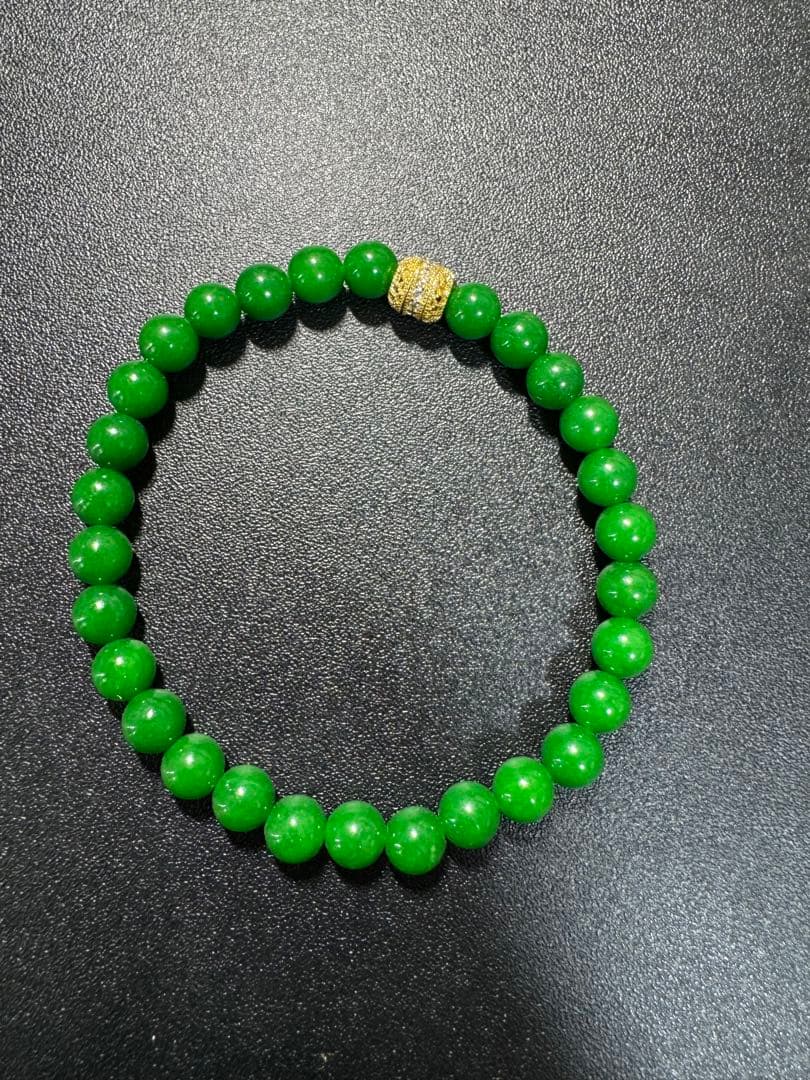 翡翠 ブレスレット 数珠 念珠 数珠 緑翡翠 極細工装飾品 お守り旧家蔵出し