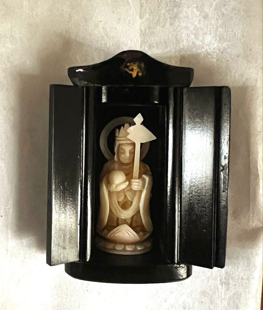 仏教美術 時代 珊瑚 虚空蔵菩薩像 仏像 川口一光 厨子 略歴 共箱